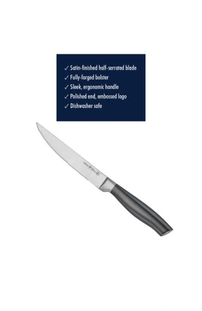 Henckels Cutlery Graphite 4-piece Steak Knife Set In Gray