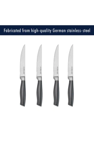 Henckels Cutlery Graphite 4-piece Steak Knife Set In Gray