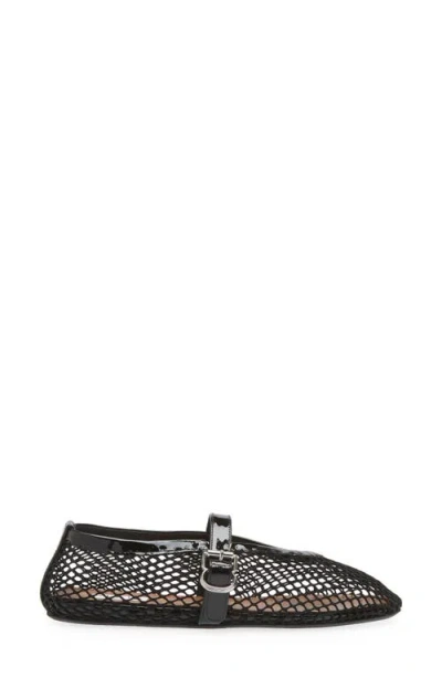 Alaïa Alaia Women Ballet Flats Mesh Ballerinas With Patent Leather Profiles In Multi