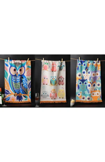 Tiramisu Whimsical Owl Kitchen Towel Set