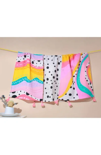 Tiramisu Abstract Pop Art Set Of 3 Kitchen Towels In Multi