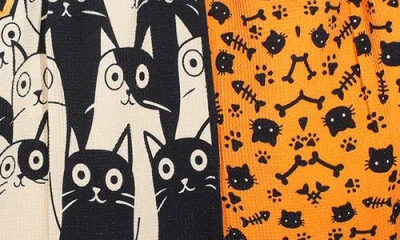 Tiramisu Spooky Cat Halloween Towel Set In Multi