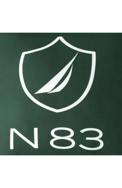 Nautica N83 Boat Printed Square Decorative Pillow, 18" X 18" In Green