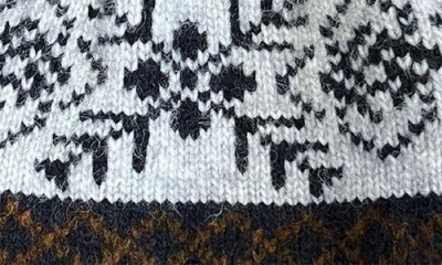 Marcus Adler Knit Fairisle Beanie Hat In Gray