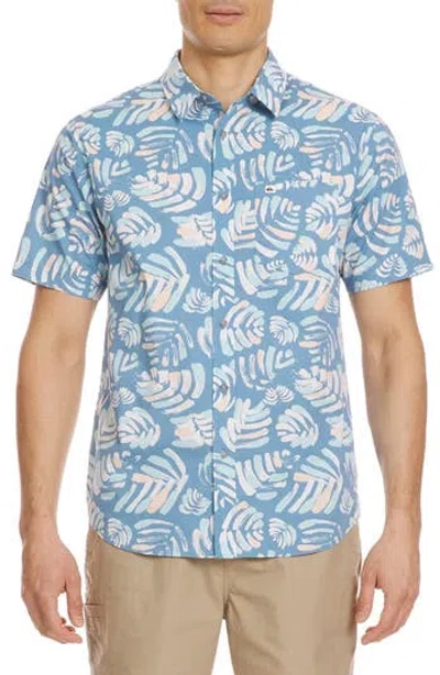 Quiksilver Men's Shades Classic Stretch Woven Shirt In Blue