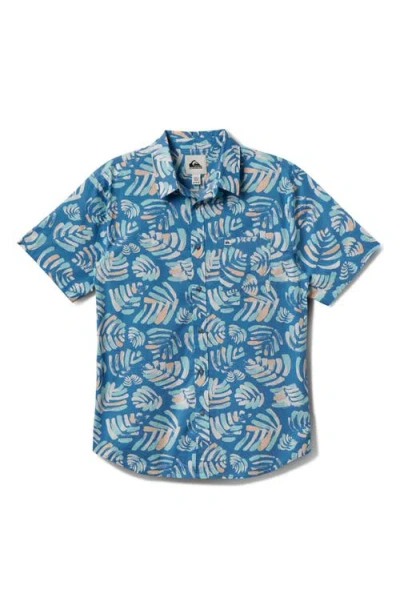 Quiksilver Men's Shades Classic Stretch Woven Shirt In Blue