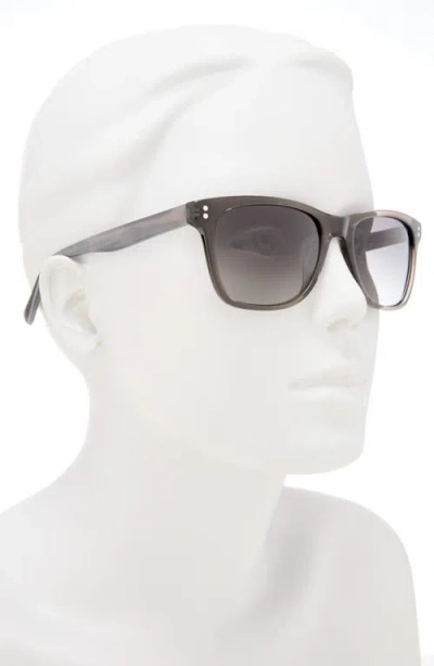 Ted Baker London 53mm Polarized Acetate Frame Square Sunglasses In Brown