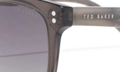Ted Baker London 53mm Polarized Acetate Frame Square Sunglasses In Brown