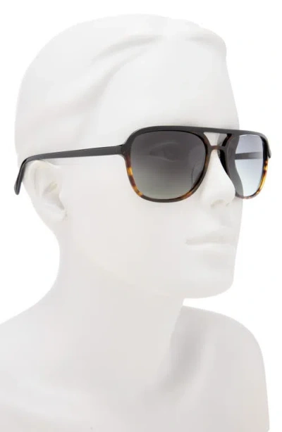 Ted Baker 58mm Polarized Navigator Sunglasses In Brown