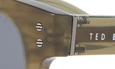 Ted Baker 56mm Polarized Rectangular Sunglasses In Green