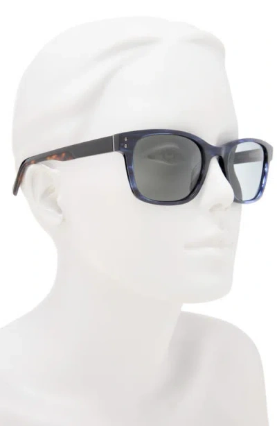 Ted Baker 56mm Polarized Rectangular Sunglasses In Blue