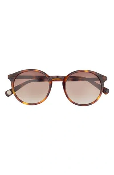 Ted Baker 51mm Polarized Round Sunglasses In Brown