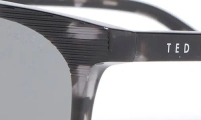 Ted Baker 57mm Polarized Rectangular Sunglasses In Blue