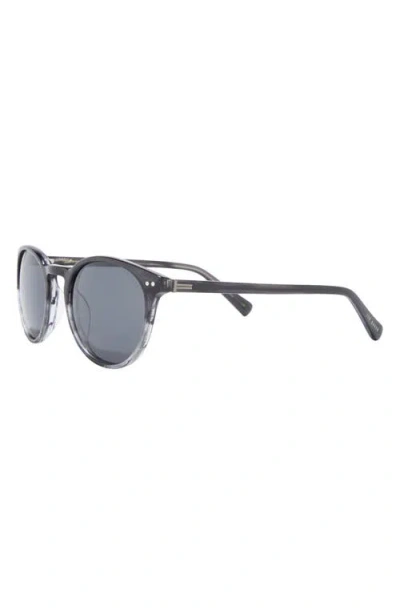 Ted Baker 51mm Polarized Round Sunglasses In Gray