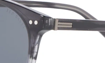 Ted Baker 51mm Polarized Round Sunglasses In Gray