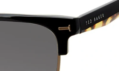 Ted Baker 55mm Polarized Square Sunglasses In Black