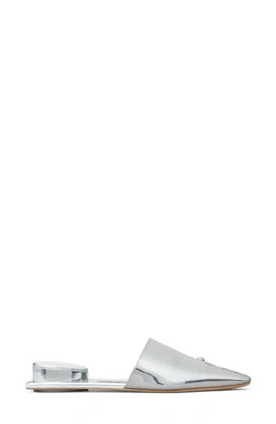 Tory Burch Pierced Mule In Silver