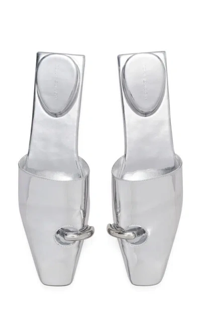 Tory Burch Pierced Mule In Silver