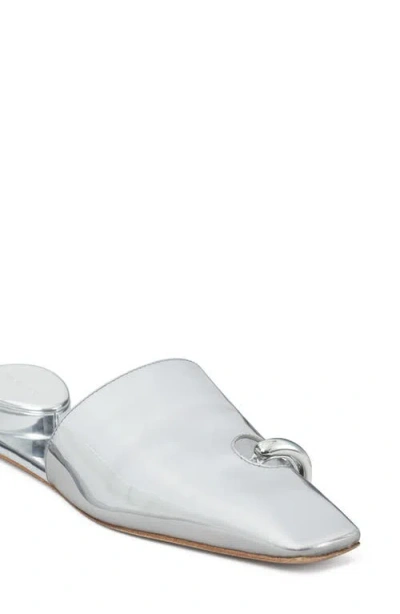 Tory Burch Pierced Mule In Silver