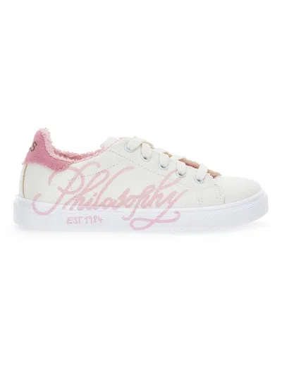 Philosophy Di Lorenzo Serafini Philosophy Kids  Girls' Sneakers With Philosophy Logo In Animal Print