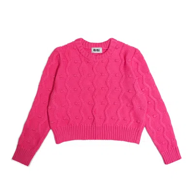 Gigi Knitwear Women's Bubble Sweater In Pink In Pink