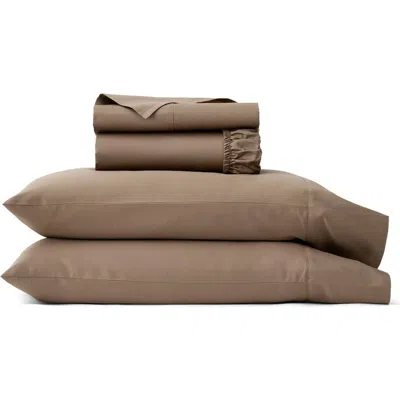 Boll & Branch Signature Hemmed Sheet Set In Brown