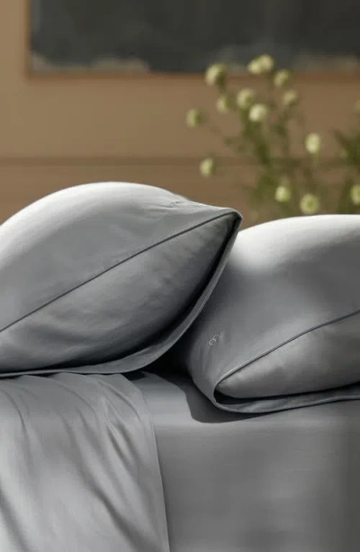 Boll & Branch Signature Piped Edge Sheet Set In Gray