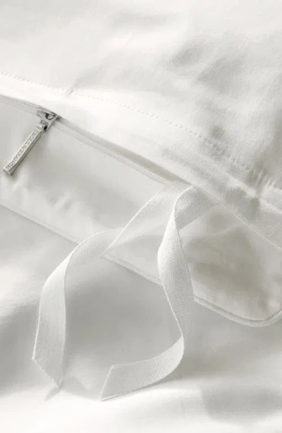 Boll & Branch Signature Piped Edge Duvet Set In White