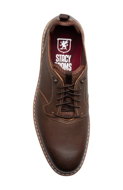 Stacy Adams Sync Perforated Elastic Lace Derby In Neutral