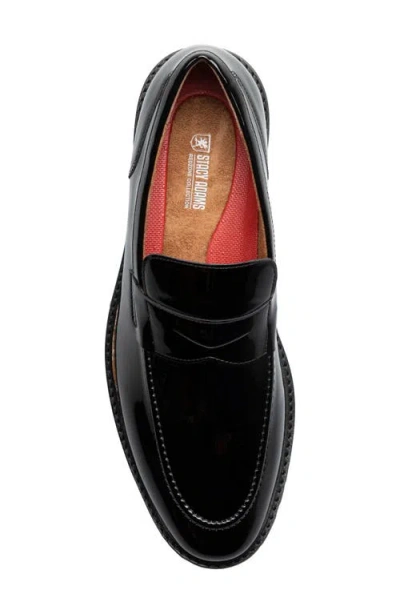 Stacy Adams Men's Spratley Moc Toe Saddle Slip On Loafer In Black