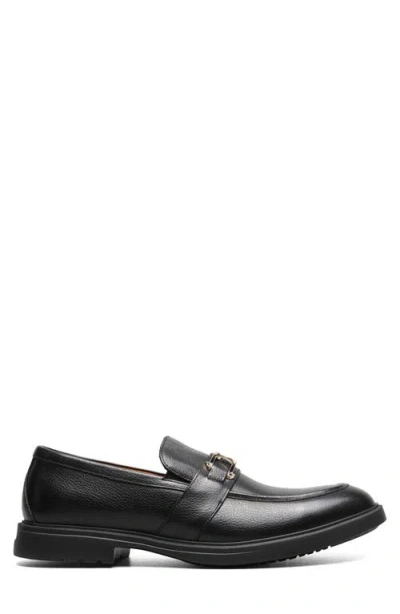Stacy Adams Todridge Apron Toe Bit Loafer In Black