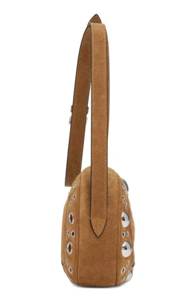 Valentino Nellcote Suede Crossbody In Neutral