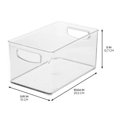 Linus Plastic Stackable Pantry Bin In Transparent