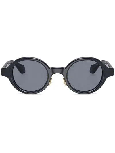 Giorgio Armani Round-frame Sunglasses In Black