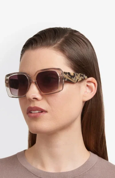 Missoni 55mm Gradient Rectangular Sunglasses In Burgundy