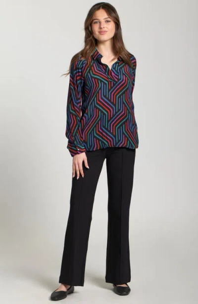 Apny Long Sleeve Shirt In Multi