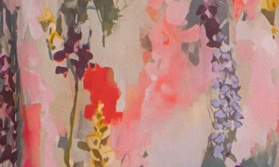 Apny Puff Shoulder Button Front Top In Multi