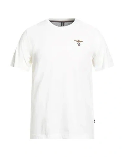 Aeronautica Militare Man T-shirt Ivory Size M Cotton In White