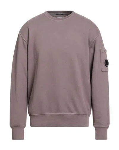 C.p. Company Long-sleeve Minimalist Cotton Sweatshirt With Distinctive Lens Detail In Gray