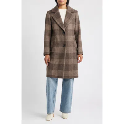 Vince Camuto Wool Blend Coat In Brown