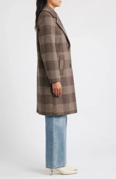 Vince Camuto Wool Blend Coat In Brown