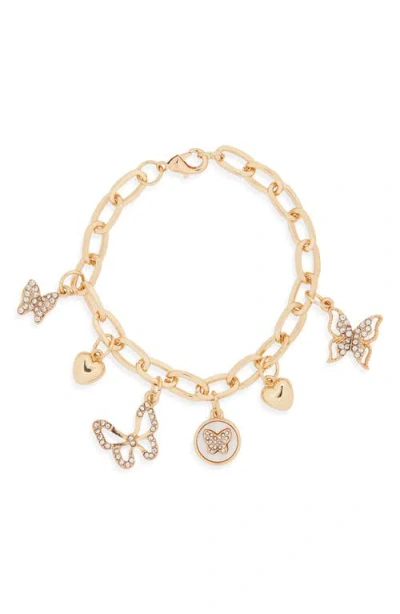 Bp. Butterfly Charm Bracelet In Gold