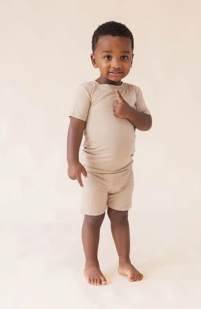 Wildbird Cloudblend™ Two-piece Short Pajamas In Brown