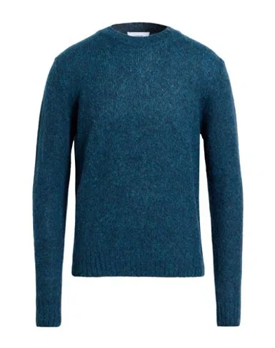 Lardini Man Sweater Deep Teal Size Xl Alpaca Wool, Nylon, Wool In Blue