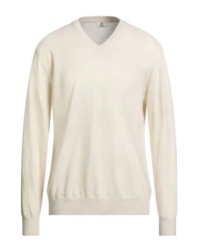Luigi Borrelli Napoli Man Sweater Ivory Size Xxl Cashmere In Multi