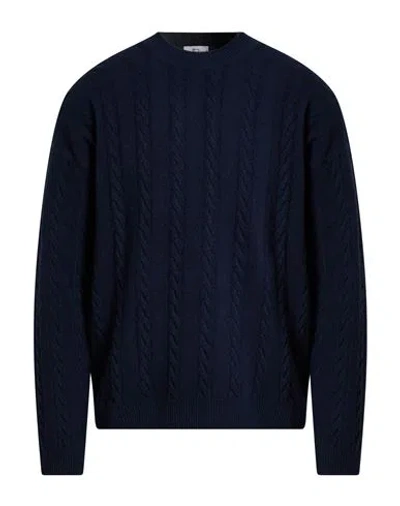 Woolrich Man Sweater Midnight Blue Size S Virgin Wool In Multi