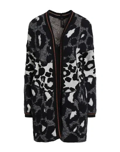 Marc Cain Woman Cardigan Black Size 4 Alpaca Wool, Polyamide, Virgin Wool, Acrylic, Viscose In Black