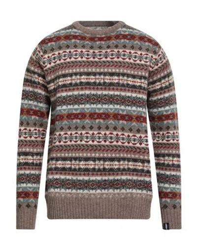 Mackintosh Man Sweater Light Brown Size Xl Virgin Wool In Gray