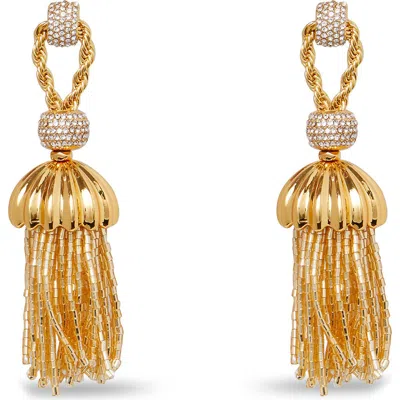 Lele Sadoughi Chateau Rope Tassel Drop Earrings In Gold