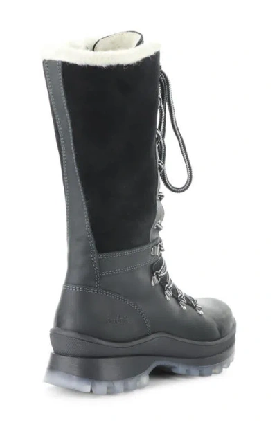 Bos. & Co. Dell Waterproof Wool Faux Shearling Lined Boot In Black